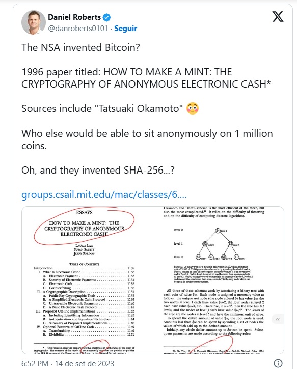 The 1996 NSA Paper A Hidden Blueprint for Bitcoin